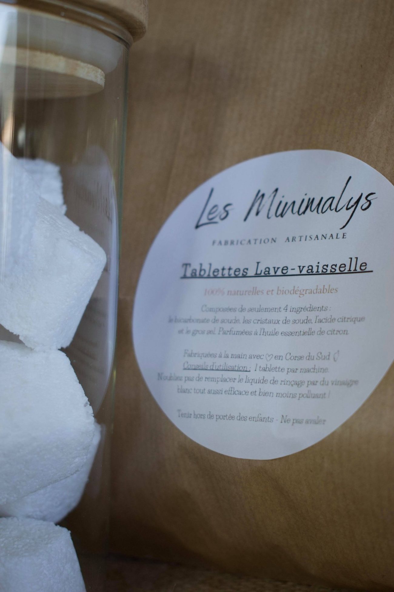 Tablettes lave vaisselle écologiques au citron - Les Minimalys